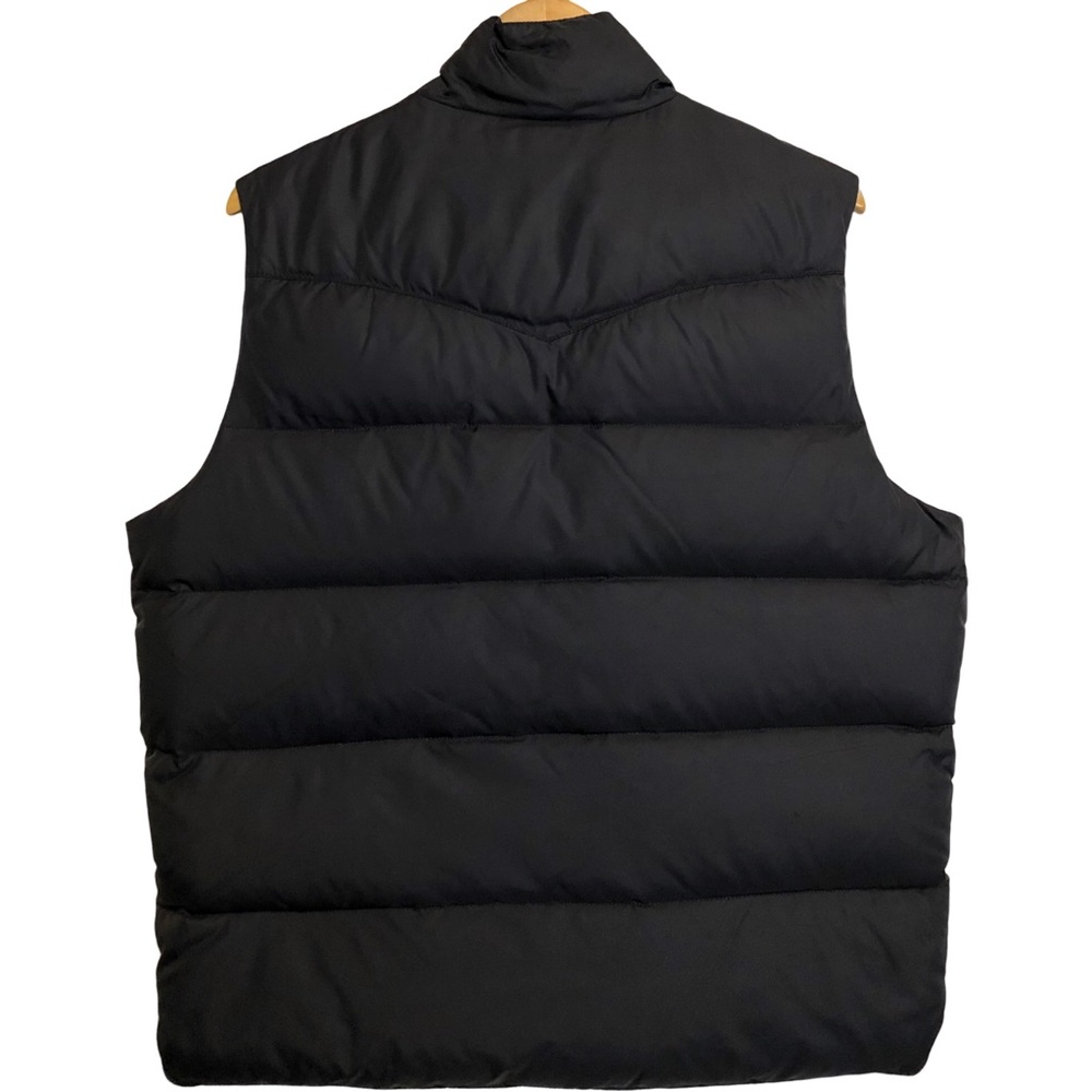 Banana Republic Men's Quilted Black Down Puffer Zip Front/Button Vest Jacket M - Picture 2 of 14